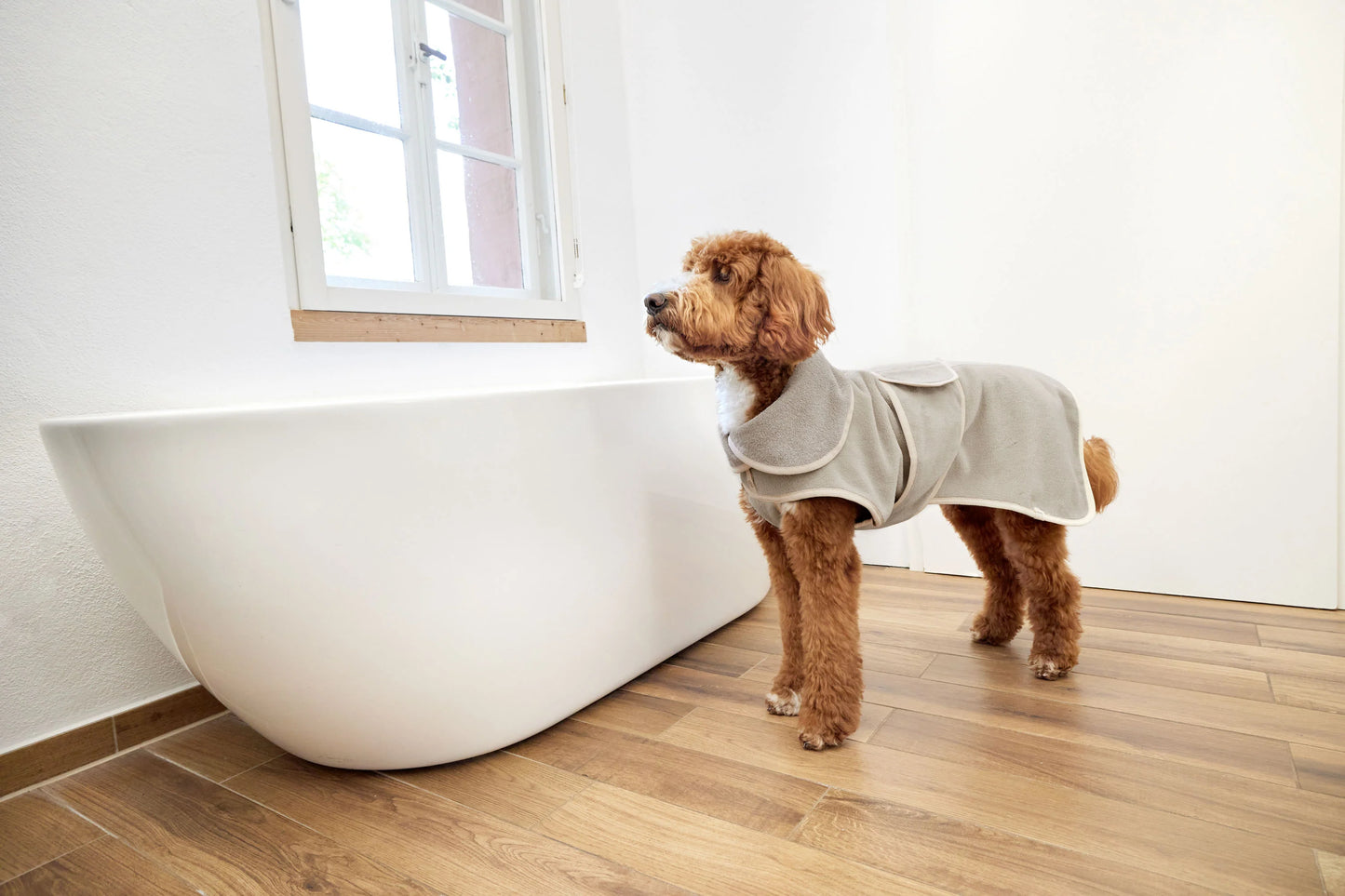 Hundebademantel Robi Beige