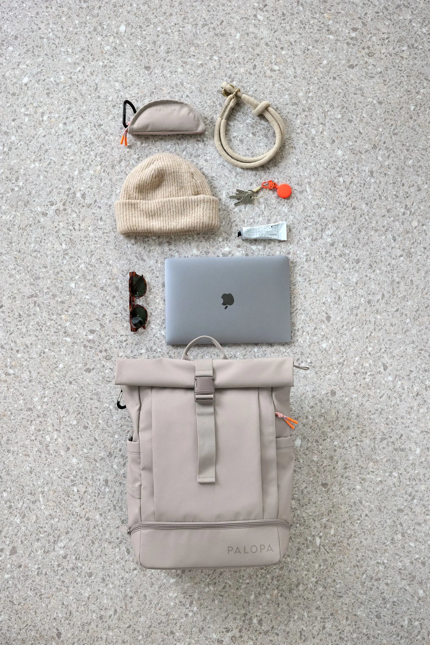 Rolltop Rucksack Yoska Taupe